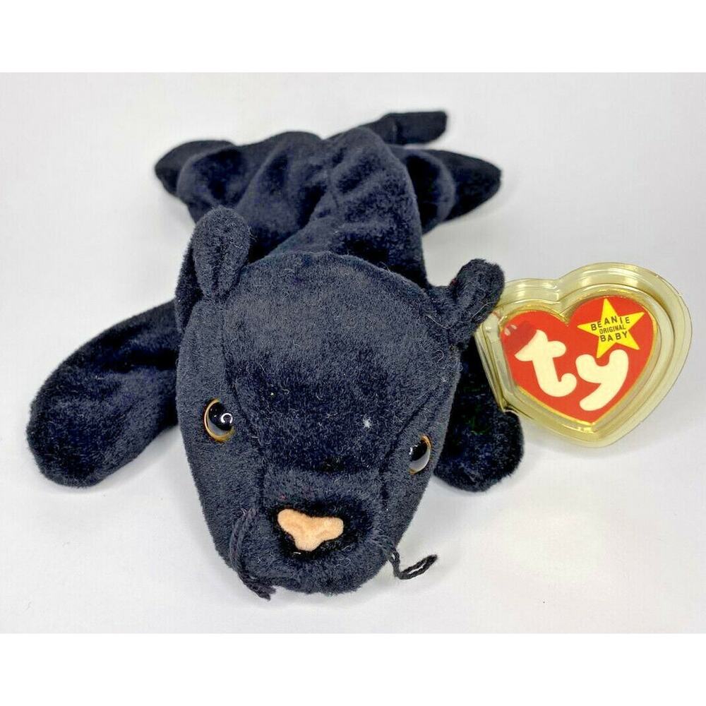 1995 Ty Beanie Baby "Velvet" Retired Black Cat BB8